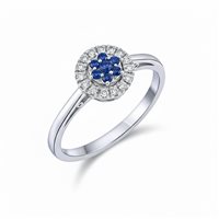 Ring Gaurosa Woman in Gold Zaffiro 0.140 Ct 10490946 - 10490946